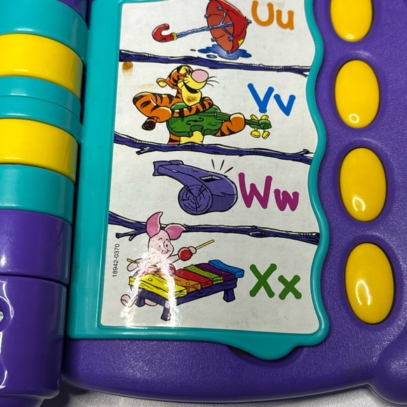 Vintage 1998 Disney Talking Fun ABCs Purple Toy‎ Book - Picture 12 of 16